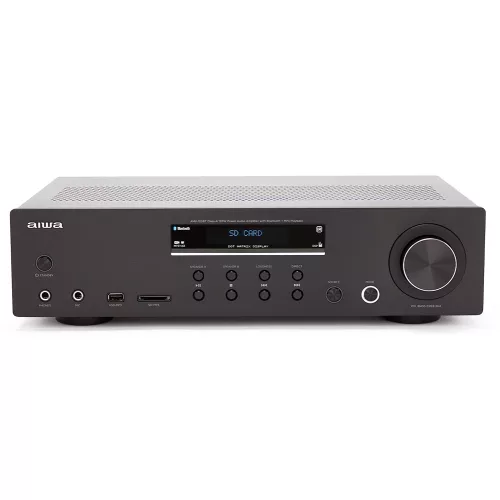 Aiwa AMU-120BTBK Sztereó integrált erősítő USB, SD bemenettel, Bluetooth funkcióval