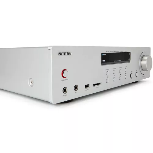 Aiwa AMU-120BTSR Sztereó integrált erősítő USB, SD bemenettel, Bluetooth funkcióval