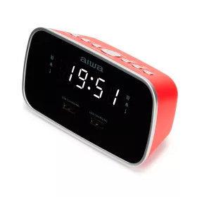 Aiwa CRU-19RD Rádiós ébresztőóra, piros színben