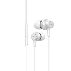   Aiwa ESTM-500WT Hi-Res fülhallgató mikrofonnal, fehér színben
