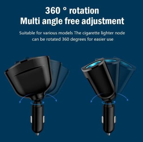 QC3024 Prémium autós töltő 2 USB porttal + 2 szivargyújtó + PD