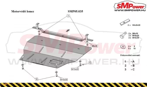 Citroen C5, 2018- Motorvédő lemez - SMP05.035