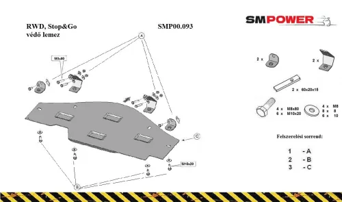 Mercedes V-Classe W447, 4x2, 1.6 D 2014- Stop&GO rendszervédő lemez - SMP00.093
