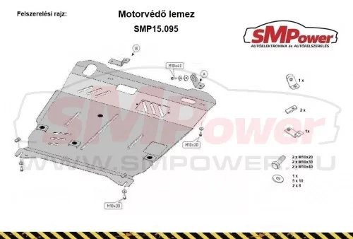 Citroen C-Crosser 2007 - 2012 - Motorvédő lemez - SMP15.095K