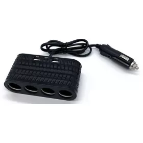   Szivargyújtó elosztó 4-es + 2 USB aljzat + 1 Type-C 12/24V - MAX 120W