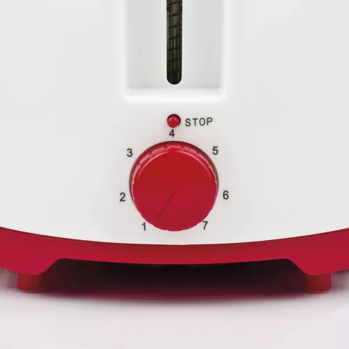 Girmi TP10 kenyérpirító piros színben, 750W, 6 sütési fokozattal