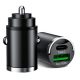 2 portos MAX 100W-os autós gyorstöltő adapter - 12/24V - USB-A + USB-C (PD/QC)