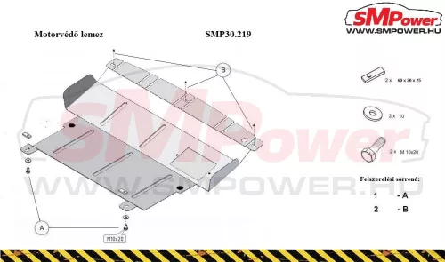 Citroen C1, 2005-2014 Motorvédő lemez - SMP30.219K