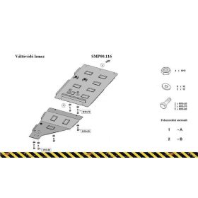   Nissan Navara D22, 1997-2004 - Váltóvédő lemez - SMP00.116K