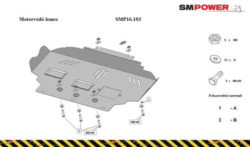 Nissan Navara NP300, 2015- Motorvédő lemez - SMP16.103