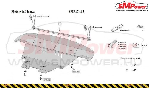 Nissan NV300, 2016- Motorvédő lemez - SMP17.115