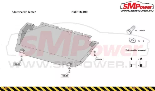 Peugeot 508, 2010-2018 Motorvédő lemez - SMP18.200