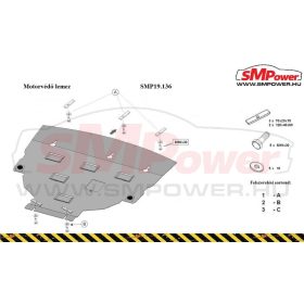 Nissan Qashqai J11, 2014- Motorvédő lemez - SMP19.136K