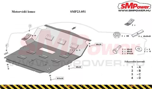 Daihatsu Terios, 2006 - 2018 - Motorvédő lemez - SMP23.051