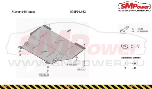Citroen Nemo, 2008 - 2017 - Motorvédő lemez - SMP30.032K