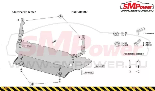 Audi A4 (B8), 2015- Motorvédő lemez - SMP30.007