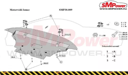 Audi Q5 2008 - 2017 - Motorvédő lemez - SMP30.009