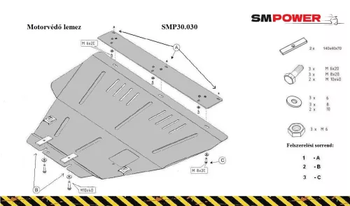 Citroen Xsara, Xsara Picasso 1997-2007 - Motorvédő lemez - SMP30.030