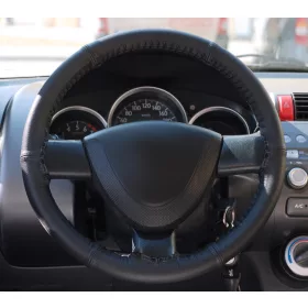   CarPassion 10053 Valódi bőr kormányvédő, amely varrással rögzíthető XL méret