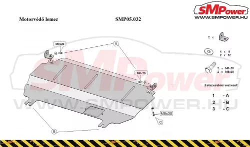 Citroen DS3 2009- Motorvédő lemez - SMP05.032