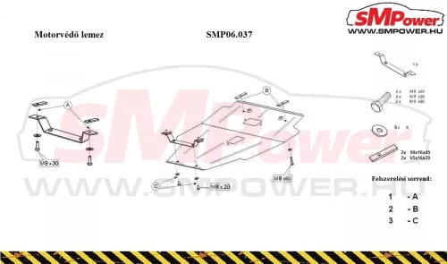 Daewoo Nexia 1995 - 2008 - Motorvédő lemez - SMP06.037K