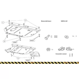Audi A4 (B7), 1997 - 2008 - Motorvédő lemez - SMP02.207