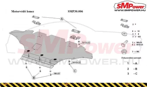 Audi A4 (B8) Diesel, 2008 - 2014 - Motorvédő lemez - SMP30.006D