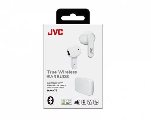 JVC HA-A3T-W Bluetooth fülhallgató fehér színben