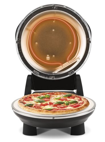 G3 Ferrari G10032 Forno Pizza Plus Snack Napoletana Black, fekete színű olasz házi pizza sütő, 5 perc alatt, 400 fokon, 31cm-es pizza