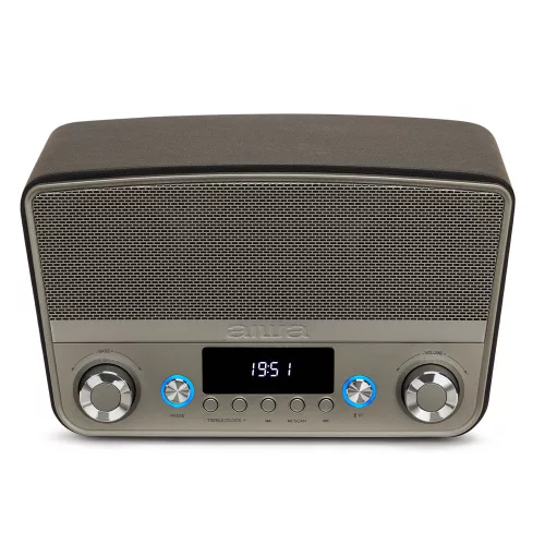Aiwa BSTU-750BK Vintage multimédia - Prémium otthoni hangszóró FM rádióval HDMI-vel és Bluetooth kapcsolattal