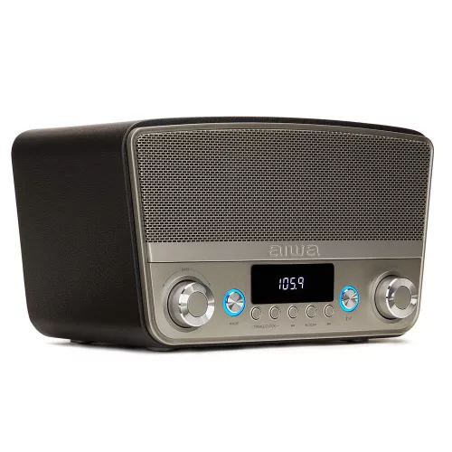 Aiwa BSTU-750BK Vintage multimédia - Prémium otthoni hangszóró FM rádióval HDMI-vel és Bluetooth kapcsolattal