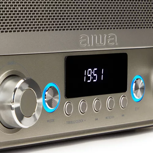 Aiwa BSTU-750BK Vintage multimédia - Prémium otthoni hangszóró FM rádióval HDMI-vel és Bluetooth kapcsolattal