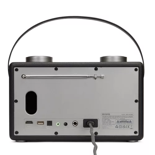 Aiwa BSTU-800BK Vintage multimédia - otthoni és hordozható hangszóró FM rádióval HDMI-vel és BT kapcsolattal