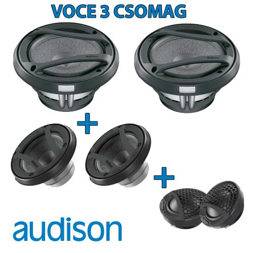 Audison Voce 3 csomag AV 1.1 + 3.0 + 6.5 hangszórópárak csomagban - Autóhifi