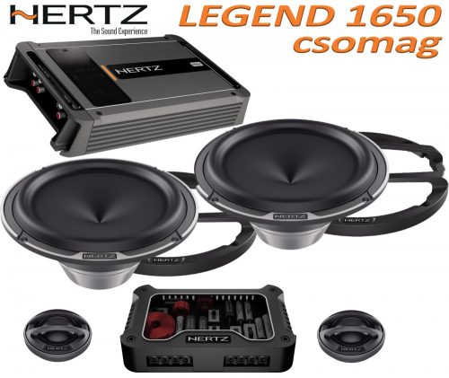Hertz Legend 1650 csomag ML Power 4,  4/3/2 csatornás erősítő + Mille Legend MLK 1650.3 hangszórókészlet - Autóhifi