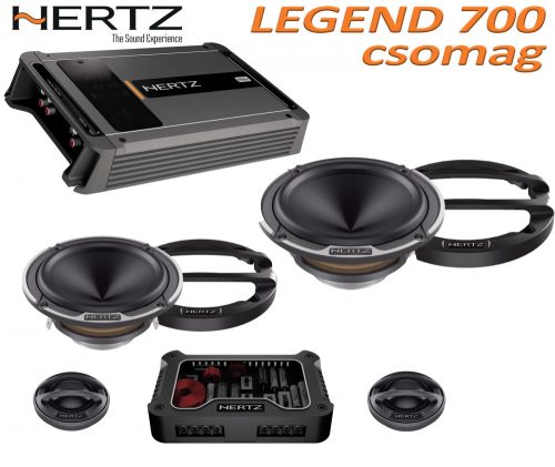 Hertz Legend 700 csomag ML Power 4,  4/3/2 csatornás erősítő + Mille Legend MLK 700.3 hangszórókészlet - Autóhifi