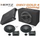 Hertz Dieci Gold 4 csomag  HCP 4 erősítő + DPK 165.3 hangszórószett + DBX 30.3 mélynyomóláda - Autóhifi