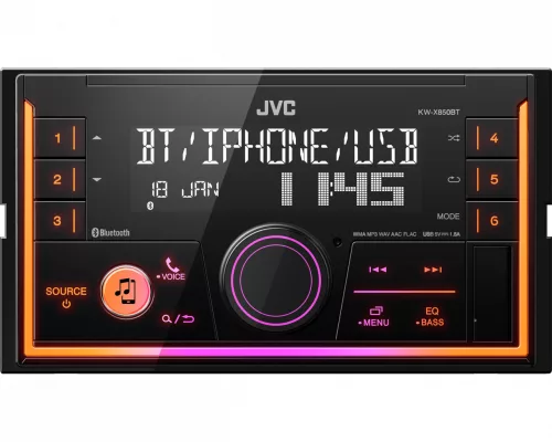 JVC KW-X850BT 2 DIN méretű Bluetooth autórádió