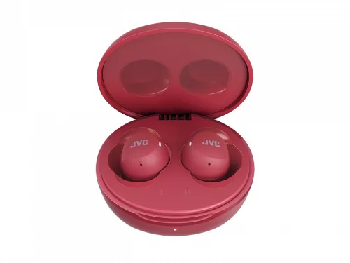 JVC HA-A6T-R-U True Wireless Gummy fülhallgató akár 23 órás akkumulátor üzemidővel