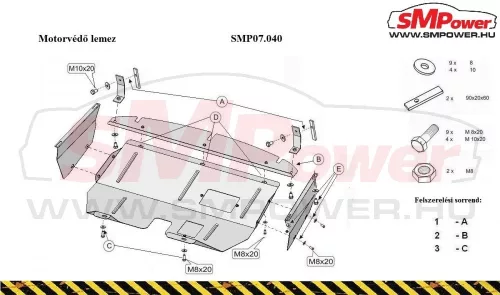 Fiat Doblo 2000- 2010 - Motorvédő lemez - SMP07.040