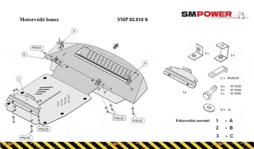 Audi Q7 S-Line 2006 - 2015- Motorvédő lemez - SMP02.010 S