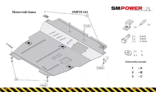 Fiat Sedici 2005-2014 - Motorvédő lemez - SMP25.161K