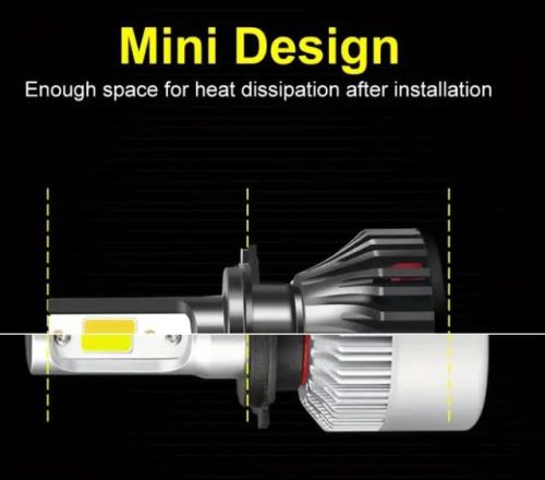 H4 V6 / C6 MINI LED Fényszóró szett 24W - 12V