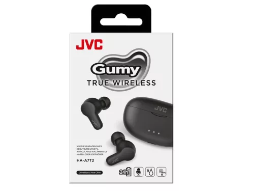 JVC HA-A7T2-B Kíváló minőségű True Wireless Gummy fülhallgató akár 24 órás üzemidővel