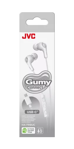 JVC HA-FR9UC-W Gumy Connect fülhallgató USB-C csatlakozóval, vezérlővel