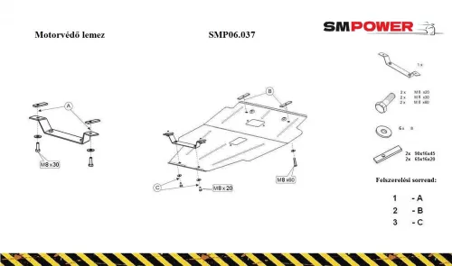 Daewoo Espero 1991 - 1999 - Motorvédő lemez - SMP06.037