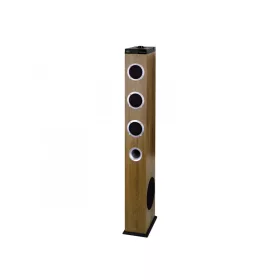   Trevi XT 10A8 BT Wood Sound Tower - Erősített torony hangszóró Bluetooth-tal és sok extrával