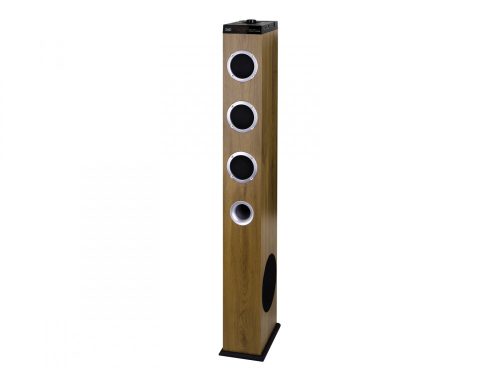 Trevi XT 10A8 BT Wood Sound Tower - Erősített torony hangszóró Bluetooth-tal és sok extrával