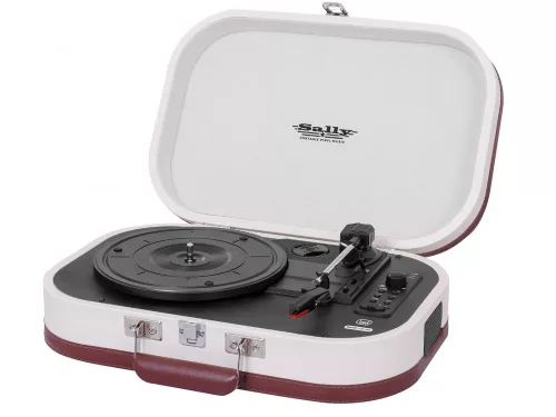 Trevi TT 1020 BT SALLY BEIGE Hordozható retró bakelit lemezjátszó, USB-s zenerögzítéssel, beépített akkuval