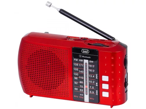 Trevi RA 7F20 Red Hordozható többsávos rádió Bluetooth-tal, USB és SD kártya bemenettel